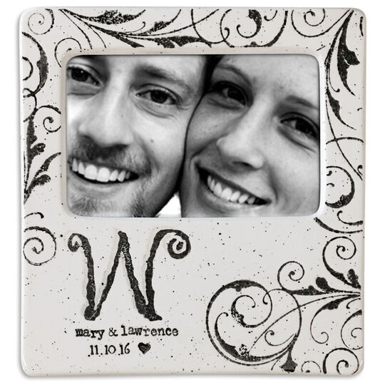Name Art Pottery Wedding or Anniversary Photo Frame
